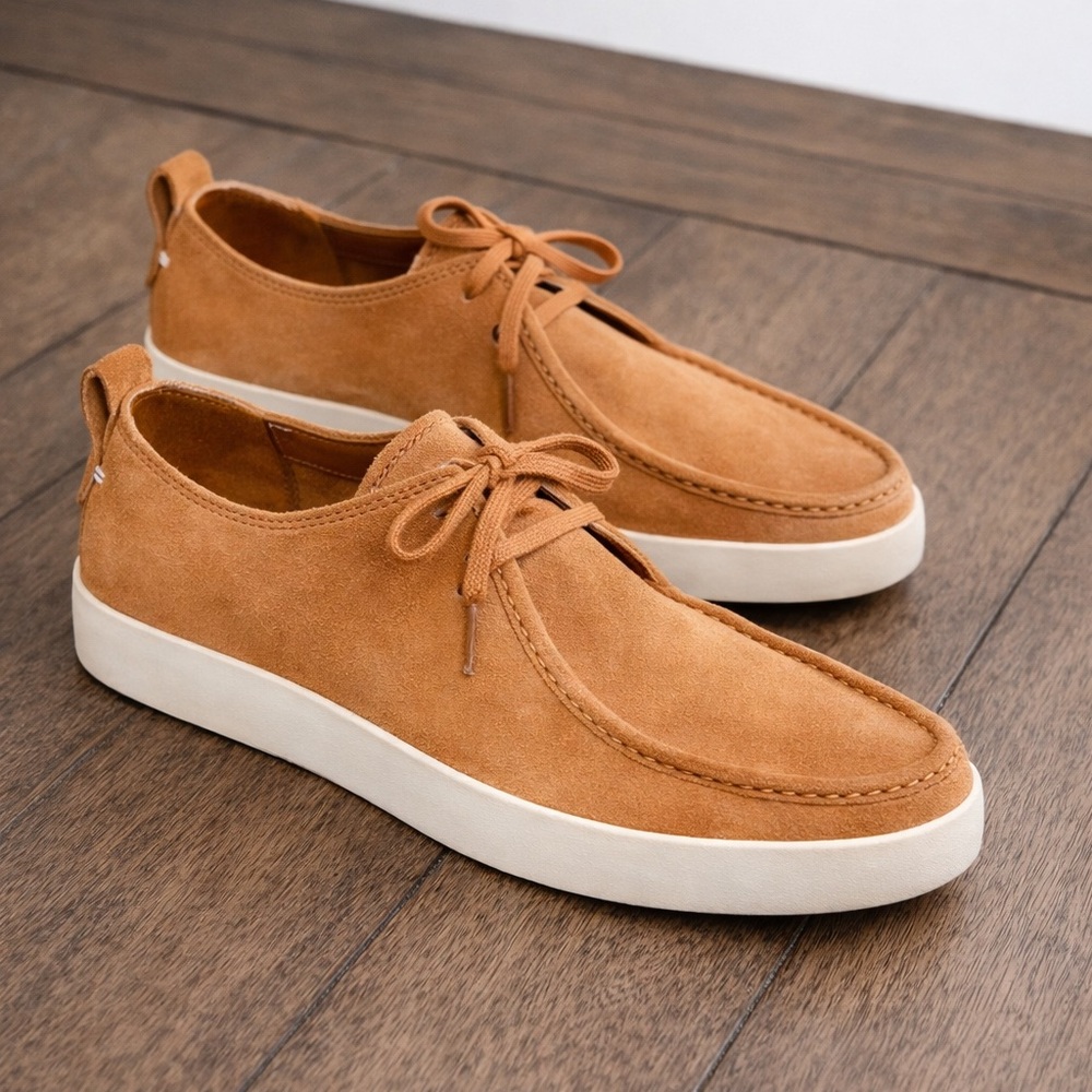 Everlane Suede Oxford Sneakers Tan Leather Casual Shoes Women’s 11 Unisex Preppy